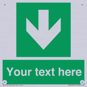 Safe condition Custom arrow down sign